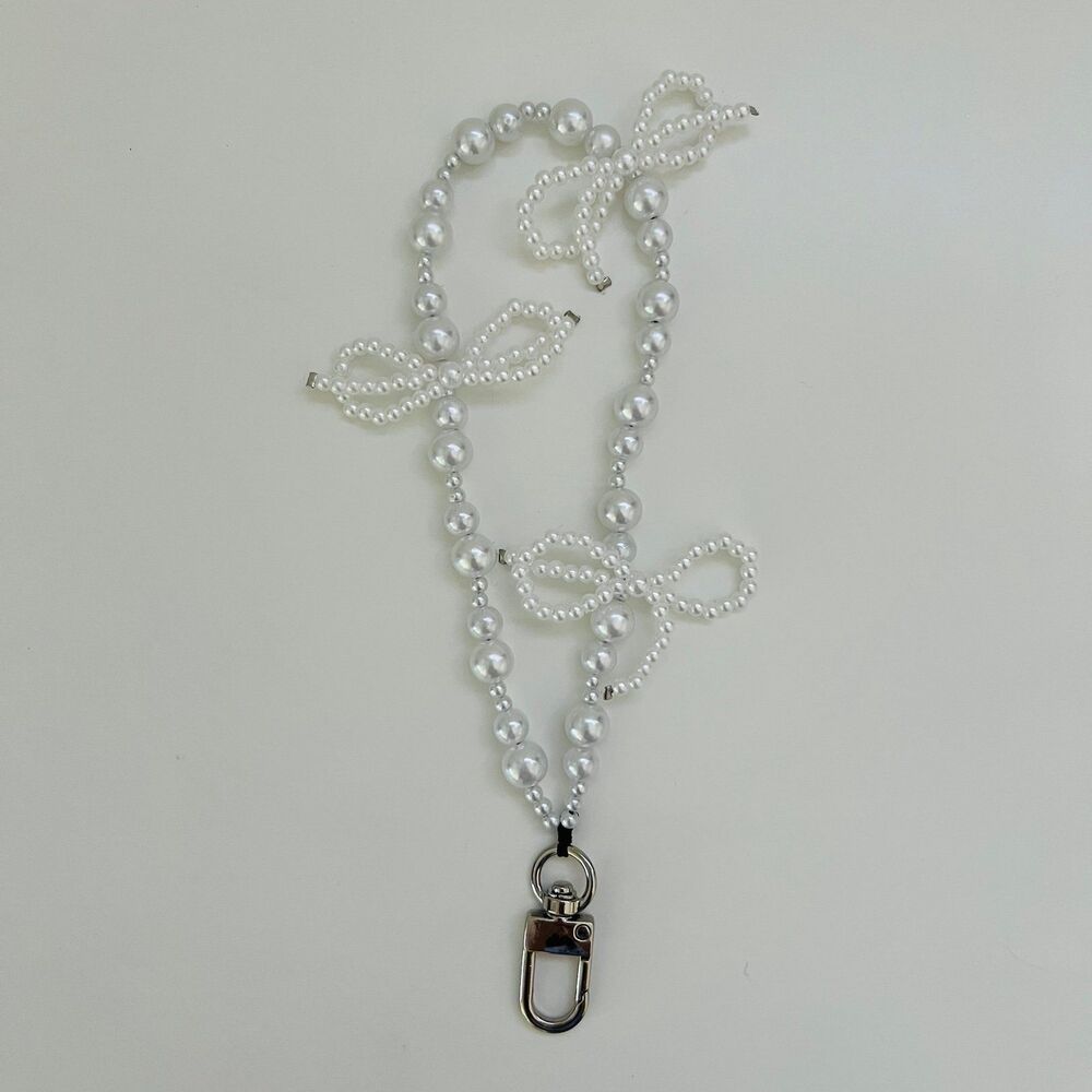 ARTIKL Faux Pearl Bow Bracelet Smart Phone Strap Cord